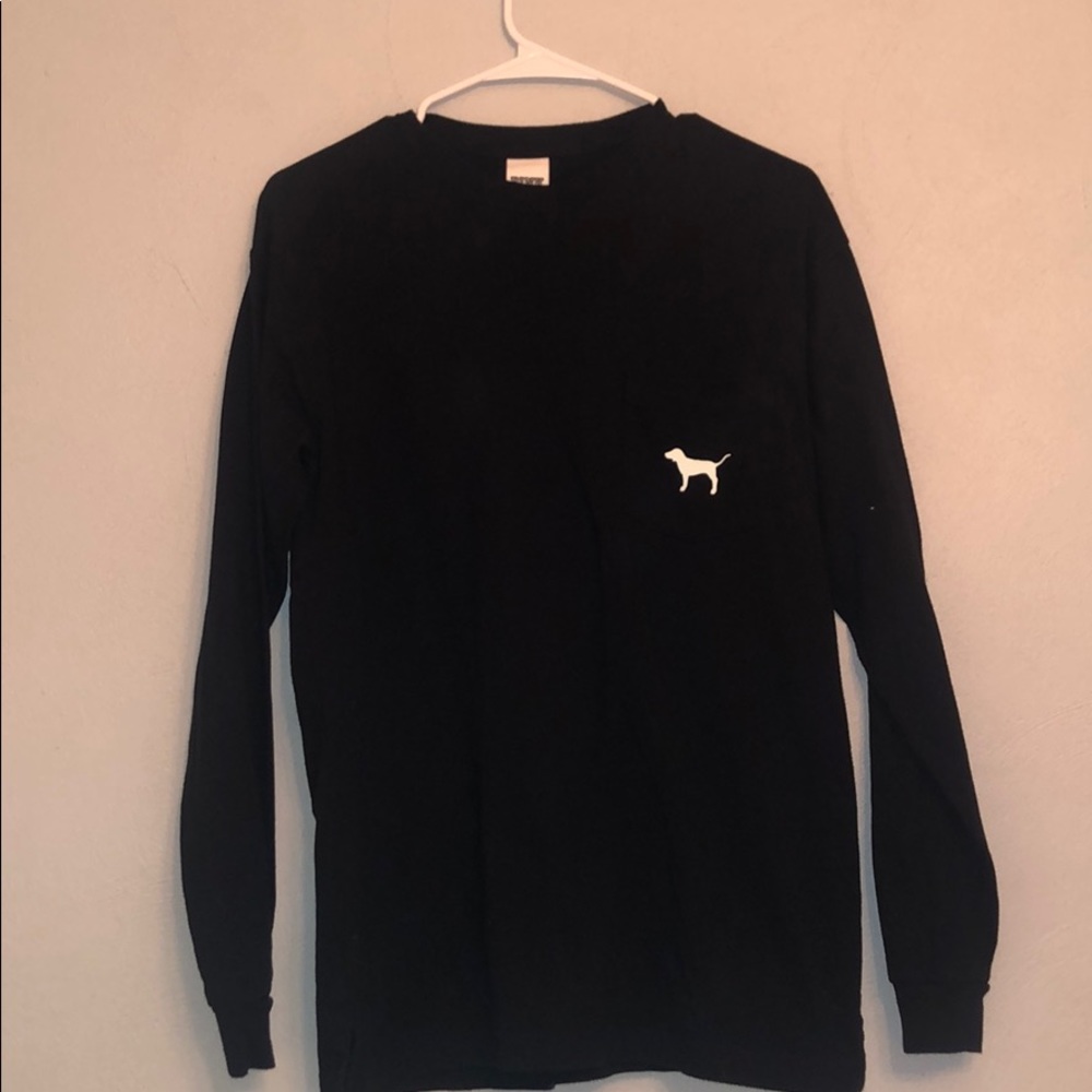 Black long sleeve PINK T-shirt